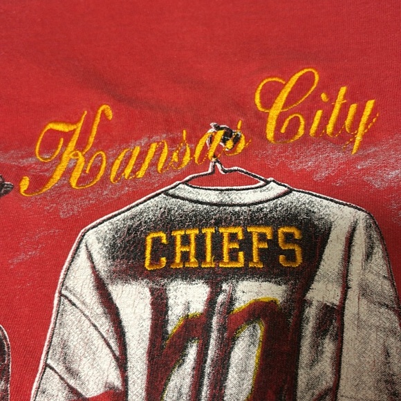 NFL (Nutmeg) - Kansas City Chiefs Locker Room T-Shirt 1990s X-Large - Picture 3 of 11